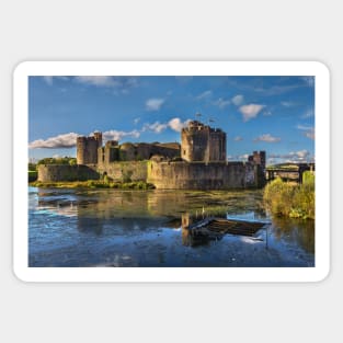 Caerphilly Castle in Wales South Facing Walls Sticker